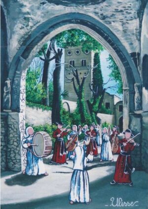 ULISSE IN ARTE RAVELLO LA BANDA SOTTO L'ARCO 25X35