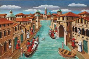 quadro ulisse arte pittura canali di venezia