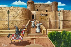 QUADRO ARTE PITTURA OLIO ULISSE IN ARTE SANTA SEVERINA CROTONE IL CAVALIERE 40X60 2007