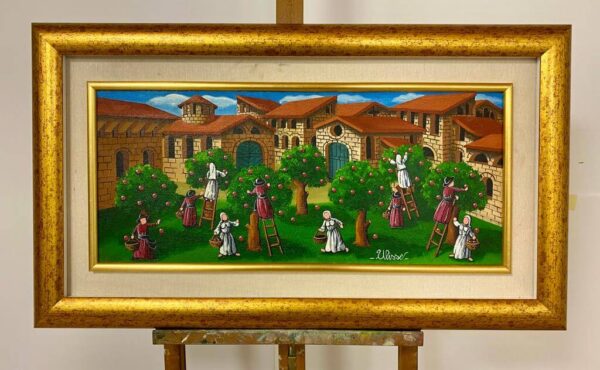 arte quadro pittore ulisse le mele rosse 30x70